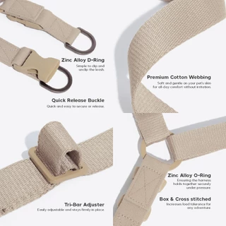 PRYNWAN Pets - Dog Harness Tone On Tone สายรัดอก สัตว์เลี้ยง