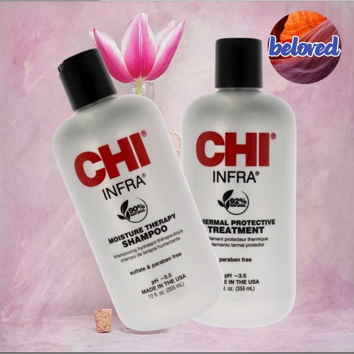 CHI Infra Shampoo/Treatment 355 ml​ แชมพู และทรีทเม้นท์ล๊อคสีผม