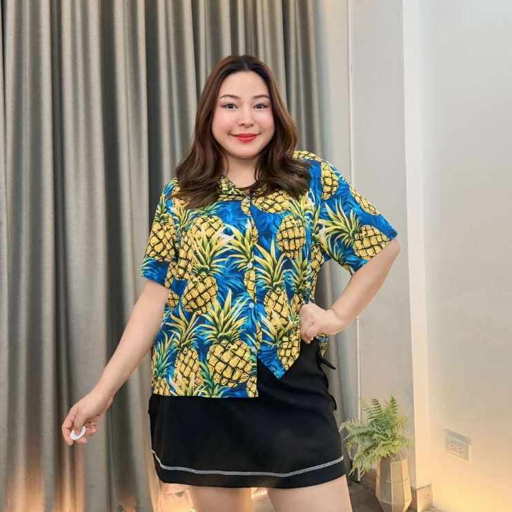 FAMOUS เสื้อเชิ้ตฮาวาย ซัมเมอร์ #FMBL-G1T025 SP01-SP20