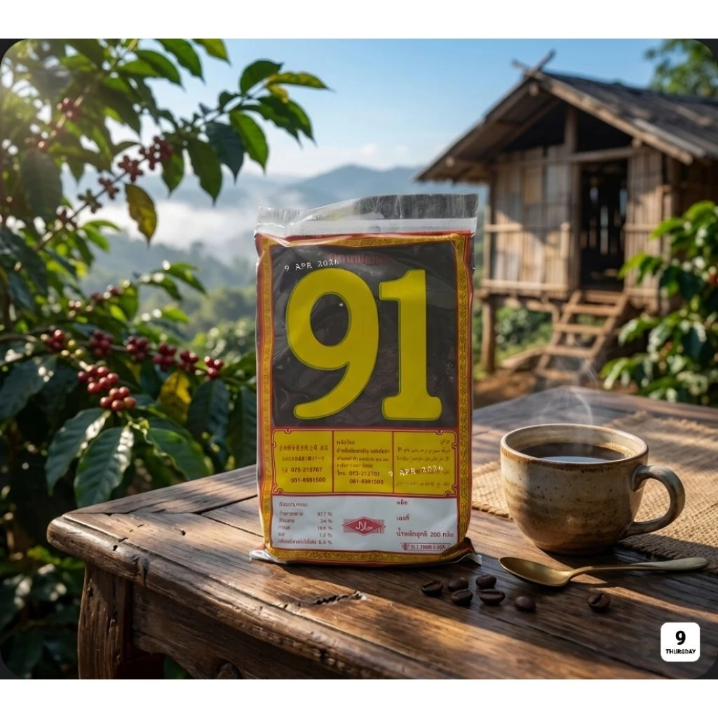กาแฟผสม โอเลี้ยง ตรา91 ( ปริมาณ200กรัม)
