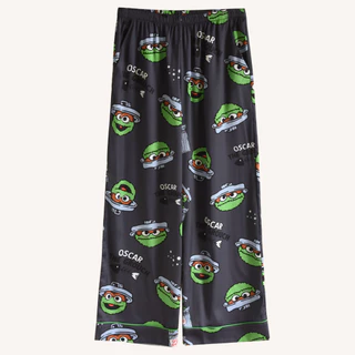 Muslin Pajamas Sesame Collection [Cozy Oscar] ชุดนอนใส่เที่ยว ลาย Oscar