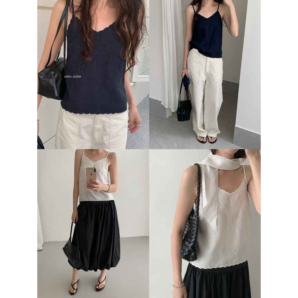 INBYIN - เสื้อสายเดี่ยวกุ้นขอบหยัก SCALLOP HEM CAMI - I3564