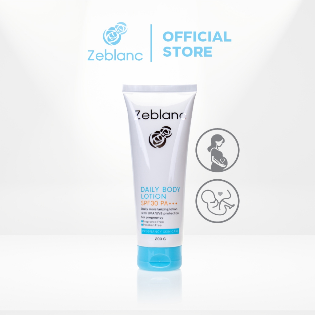 โลชั่นบำรุงผิวคนท้อง (ผสมกันแดด) Zeblanc Daily Body Lotion SPF30 PA+++