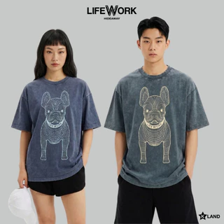 LIFEWORK RADOG BIG LOGO SERIES TEE SHORT SLEEVE T-SHIRT เสื้อไลฟ์เวิร์คหมาโปร่งโทนสีสวย แขนสั้น คอกลม (LWK24TS0006U)