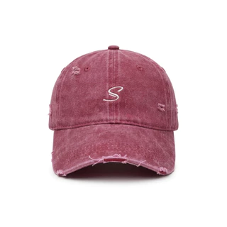 SEOULSHIRTS CAP หมวกแก๊ป ปักโลโก้ สีฟอกแบบขาด ปรับขนาดได้ ใส่ได้ชายและหญิง H4