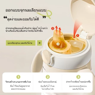 Youkebei ขวดนมเด็ก PPSU ป้องกันอากาศ ตรวจอุณหภูมิ หยอดน้ำไร้เสียง ป้องกันสำลัก 6เดือนขึ้นไป