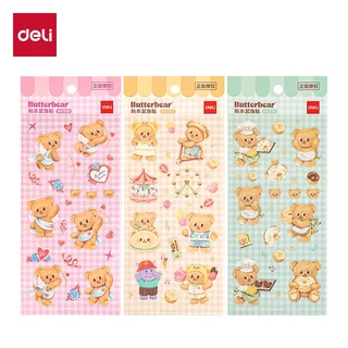 (Nusign X Butterbear) สติกเกอร์ สติกเกอร์กันน้ำ สติกเกอร์หมีเนย บัตเตอร์แบร์ (คละสี/ลาย 3 สี)