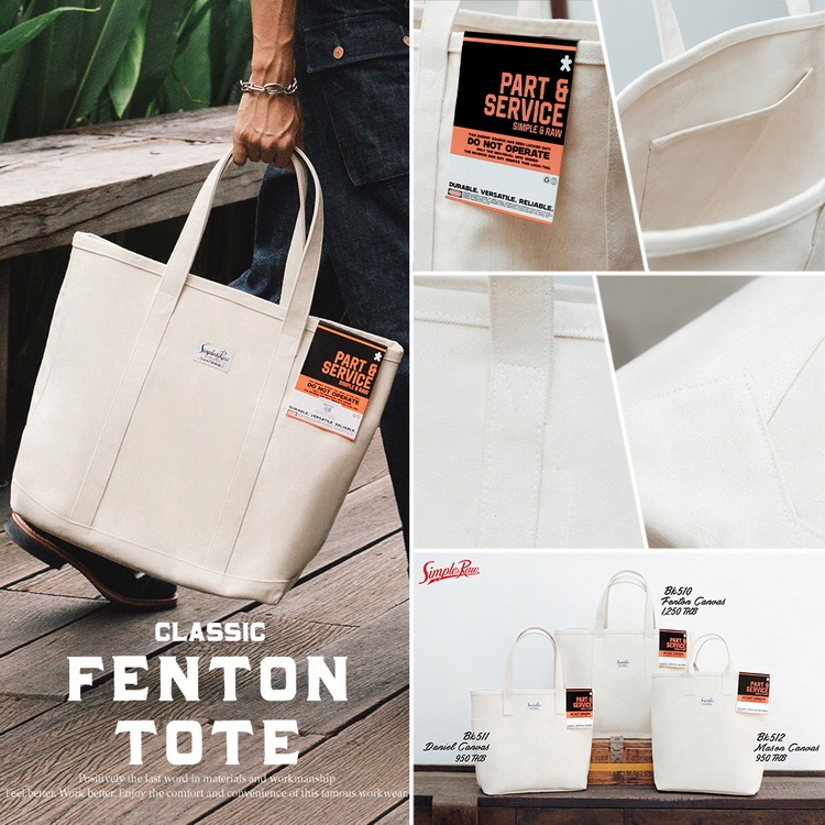 Simple&Raw - กระเป๋า Bk510 Fenton Canvas Tote 20oz.