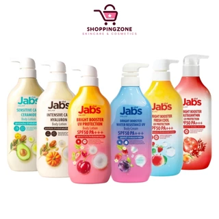 บอดี้โลชั่น Jabs Body Lotion แจ๊บส์ บอดี้ โลชั่น [1 ขวด] Intensive Care Hyaluron/Sensitive Care Ceramide/Bright Booster