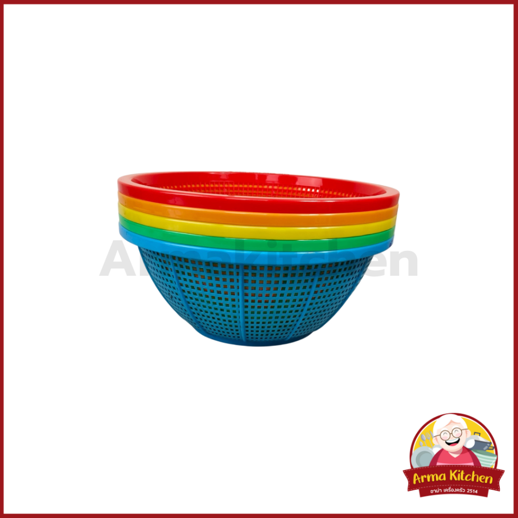 ตะกร้าพลาสติก ทรงกลม หนา  No.374 ตราน่ำง่ายฮง