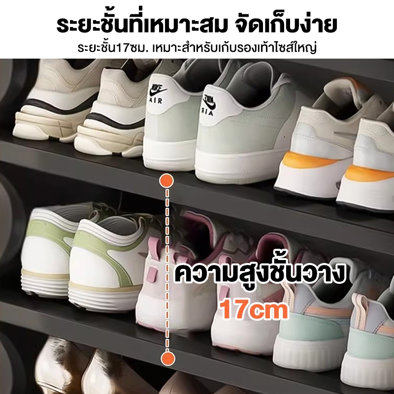🌾ชั้นวางรองเท้า ชั้นวางรองเท้ากันน้ํา ชั้นวางรองเท้านอกบ้าน ทนทาน แข็งแรง ประหยัดพื้นที่ รับน้ำหนักได้เยอะ รูปที่ 3