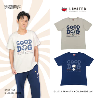 เสื้อแตงโม (SUIKA) - เสื้อยืดคอกลมแขนสั้น พิมพ์สนูปปี้ SNOOPY (SN.O-151 152 153 154 155 132)