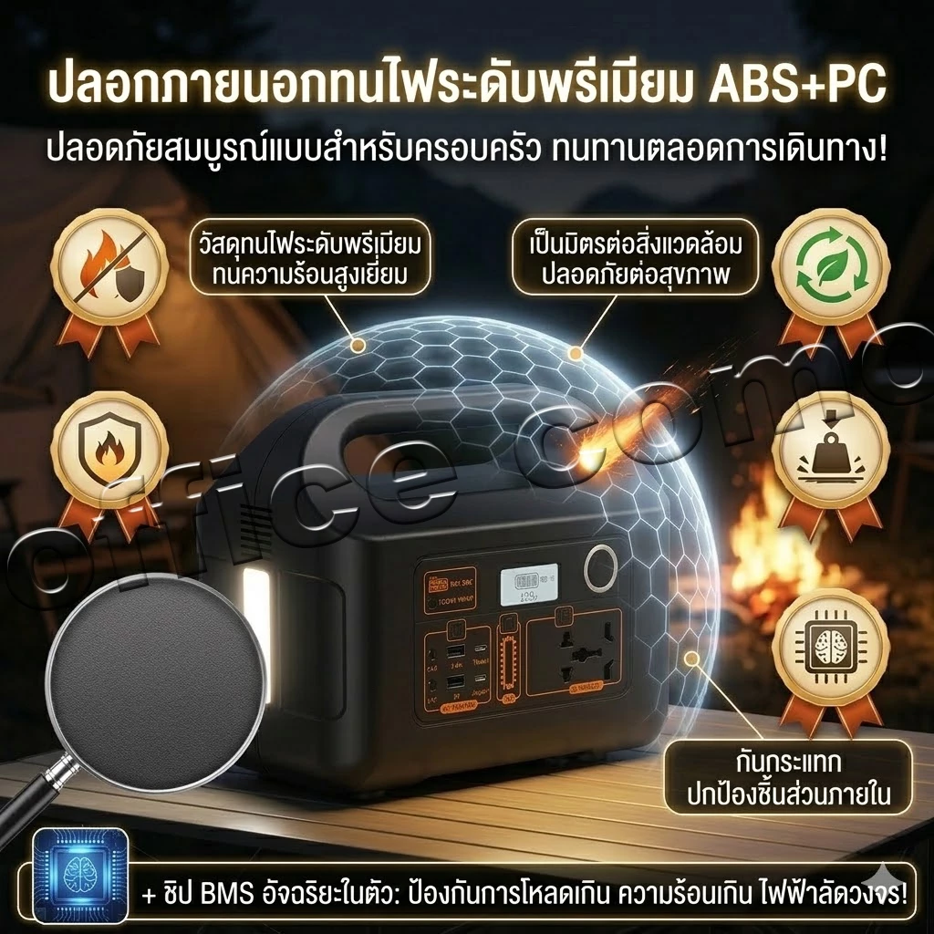 Portable Power Station สถานีไฟฟ้าพกพา รองรับแผงโซลาร์เซลล์ thumbnail 6