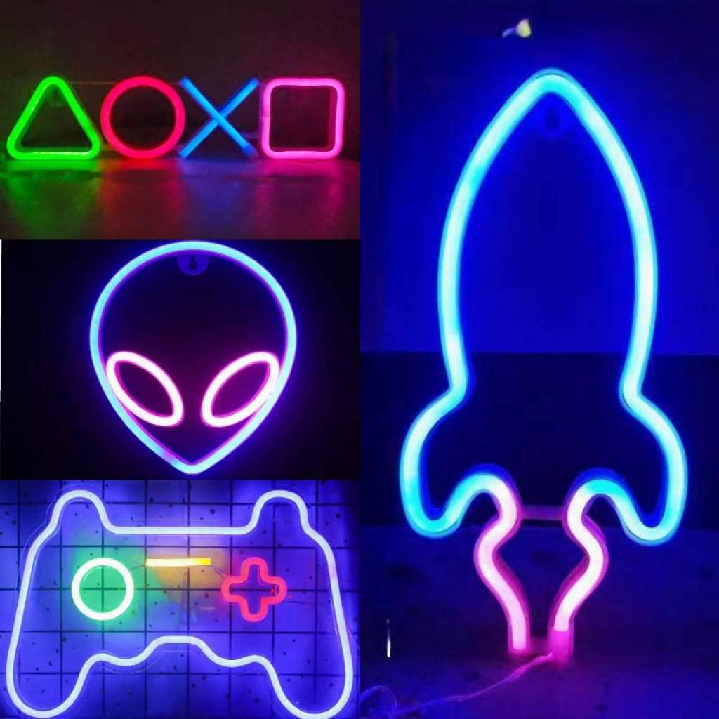 ไฟนีออน LED สำหรับตกแต่งห้องเกมมิ่ง ไฟนีออนสำหรับอีสปอร์ต ไฟสร้างบรรยากาศห้องคอมพิวเตอร์ ใช้พลังงานจากUSB