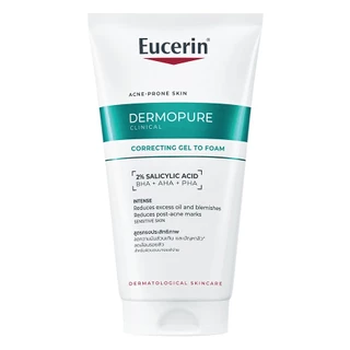 Eucerin DERMOPURE CLINICAL CORRECTING GEL TO FOAM 150 ML เจลโฟมลดปัญหาสิว และรอยสิว