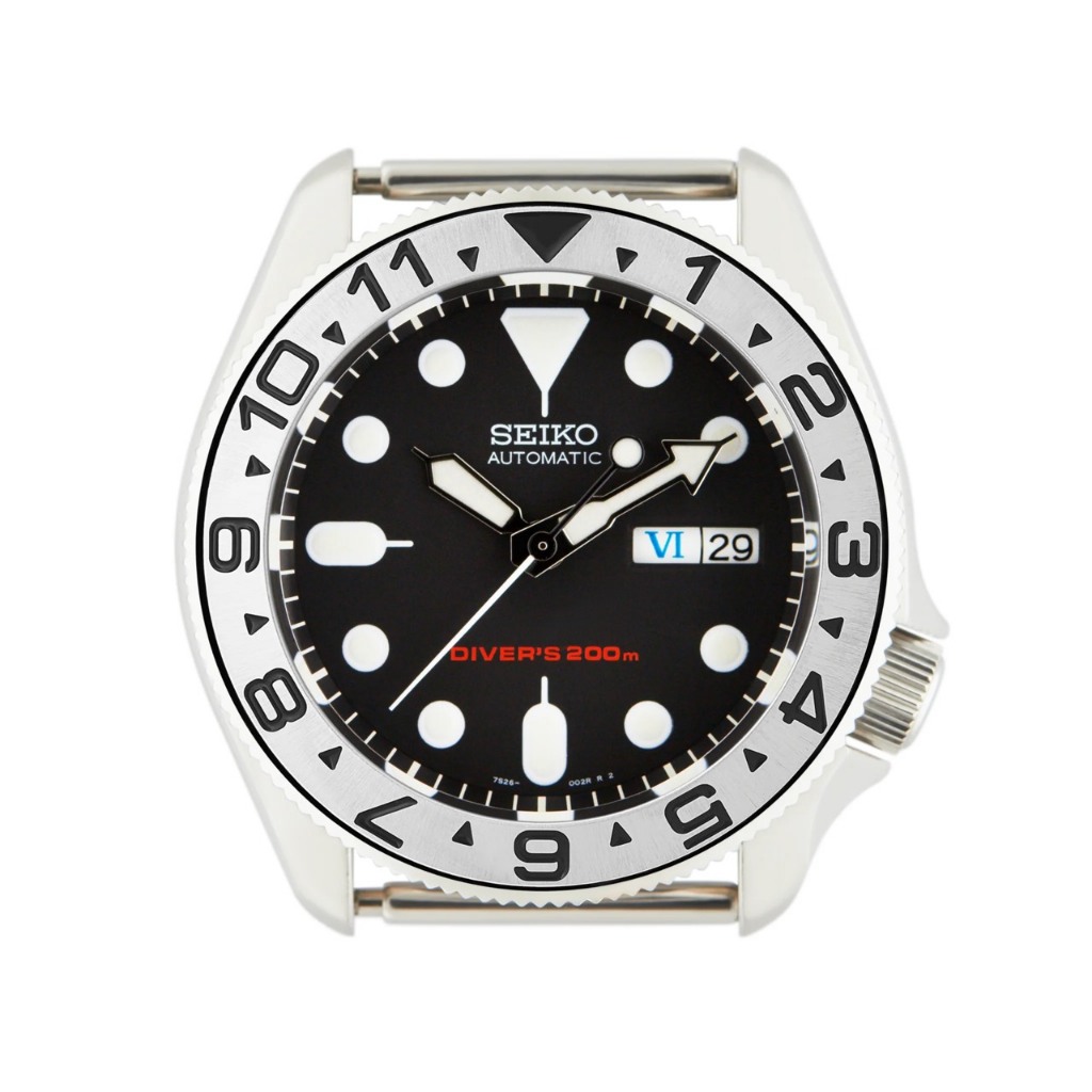 SKX007/SRPD Steel Bezel Insert: Dual Time style