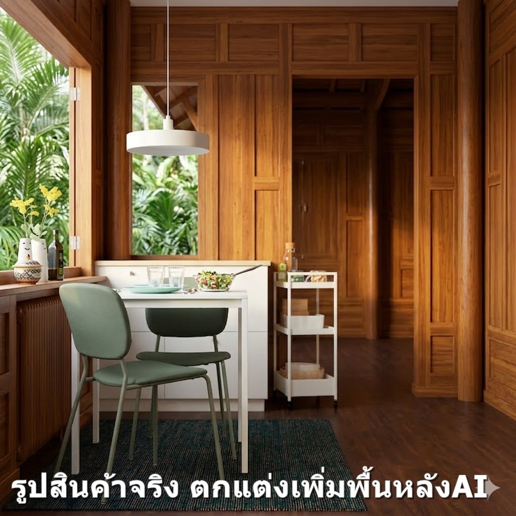 IKEA VIHALS melltorp โต๊ะขาว  2ที่ 74x74 ซม. 4ที่ 125x74 ซม.