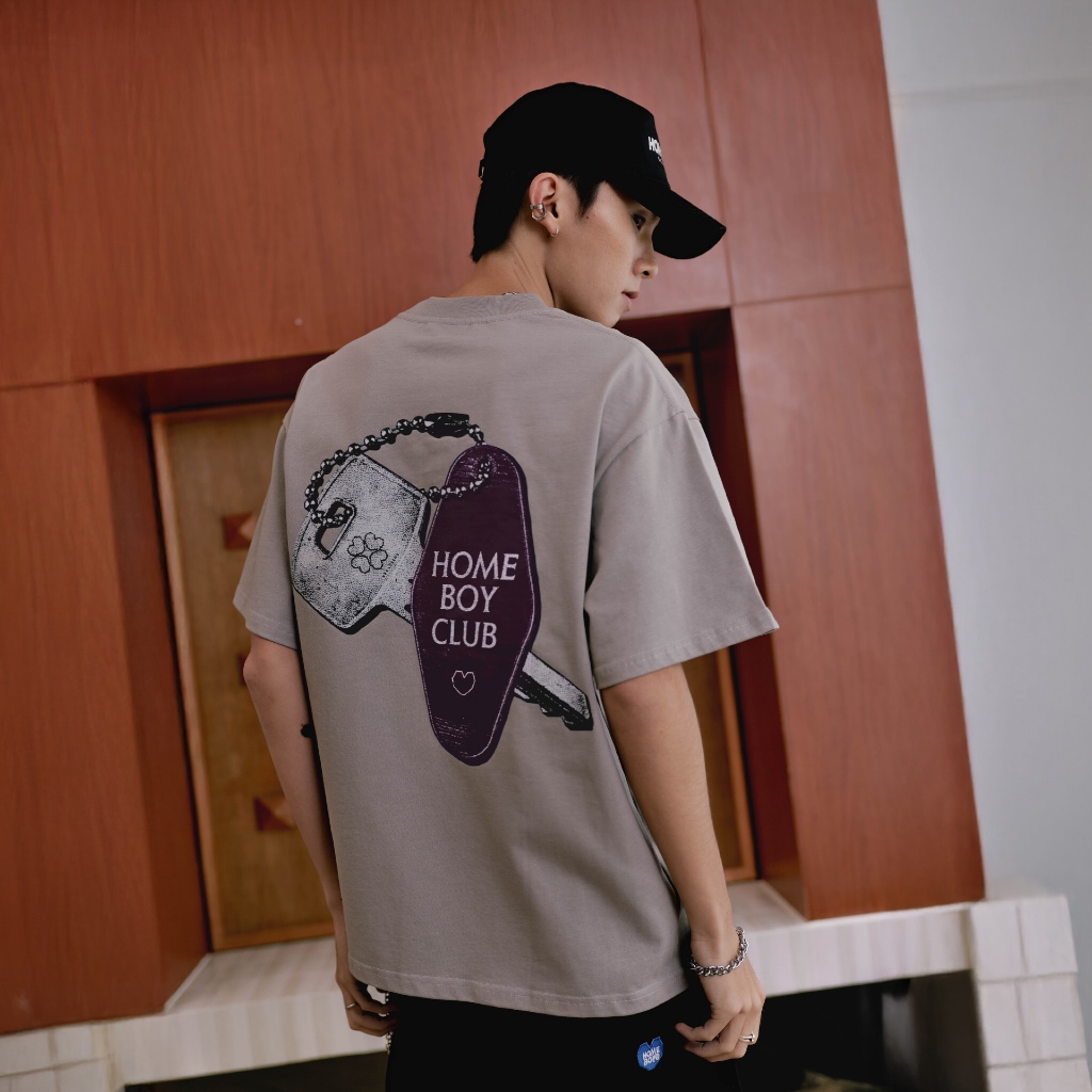 HOMEBOY เสื้อOVERSIZE  HB.KEY.BOY.CLUB   คอตตอน100% ใส่ได้ทุกวัน
