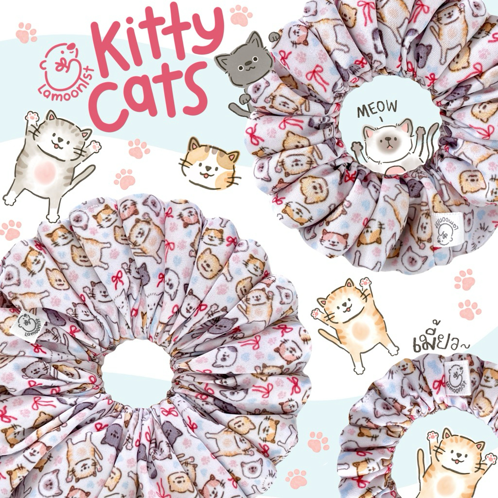 Lamoonist • KITTY CATS scrunchies