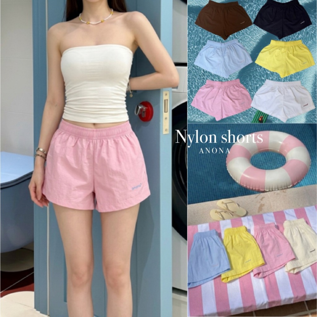 Nylon shorts กางเกงขาสั้นผ้าไนลอน (น้ำกลิ้ง)