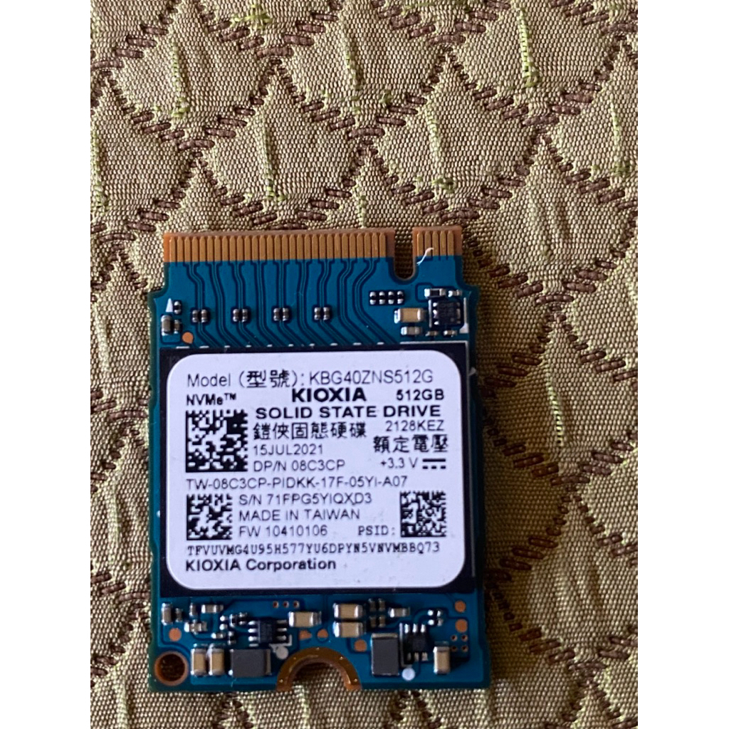 SSD  sata KIOXIA KBG40ZNS512G 512GB มือสอง