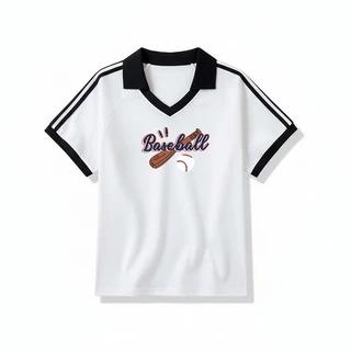 เสื้อคอวีทรงสเก็ตสวยๆผู้หญิงแฟชั่นมาใหม่ oversize เสื้อผ้าสาวอวบไซส์ใหญ่น่ารัก เสื้อยืดปกแขนสั้นลําลองทรงหลวมสไตล์เกาหลี