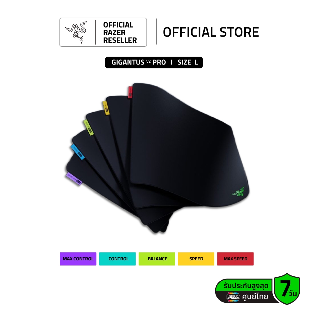 Razer Gigantus V2 Pro - แผ่นรองเมาส์อีสปอร์ต แบบนุ่ม มีให้เลือกระดับความเร็ว Max Control, Speed, Balance,