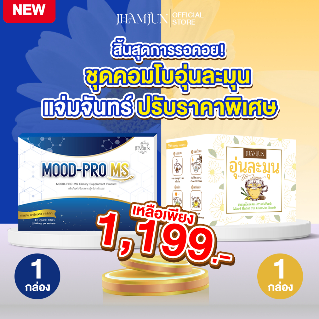 Mood Pro MS มู้ดโปรเอ็มเอส + ชาสมุนไพรอุ่นละมุน ตราแจ่มจันทร์