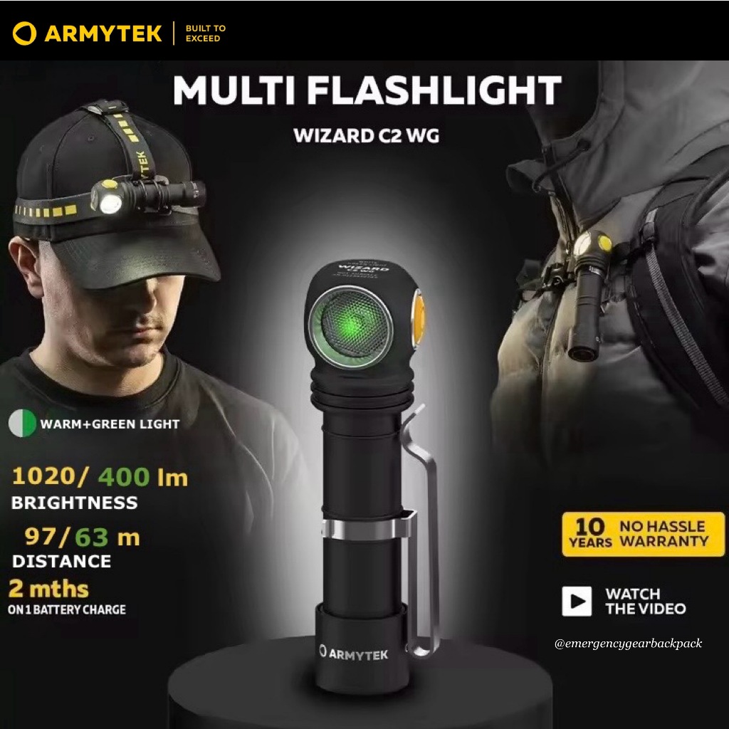 Armytek Wizard C2 WG Warm + Green Light 1020 lm 97 m