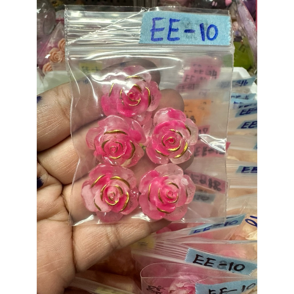 EE 1-EE100 (25มิล/5ชิ้น) เรซิ่นดอกไม้ ตกแต่งยาดม งานdiy