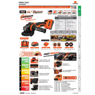 (มีให้เลือก 3 รุ่น) PUMPKIN เจียรมือไร้สาย 4 นิ้ว เครื่องเจียรมือ ลูกหมู BL-MOTOR 50279 50287 50381 50382 50633 50634
