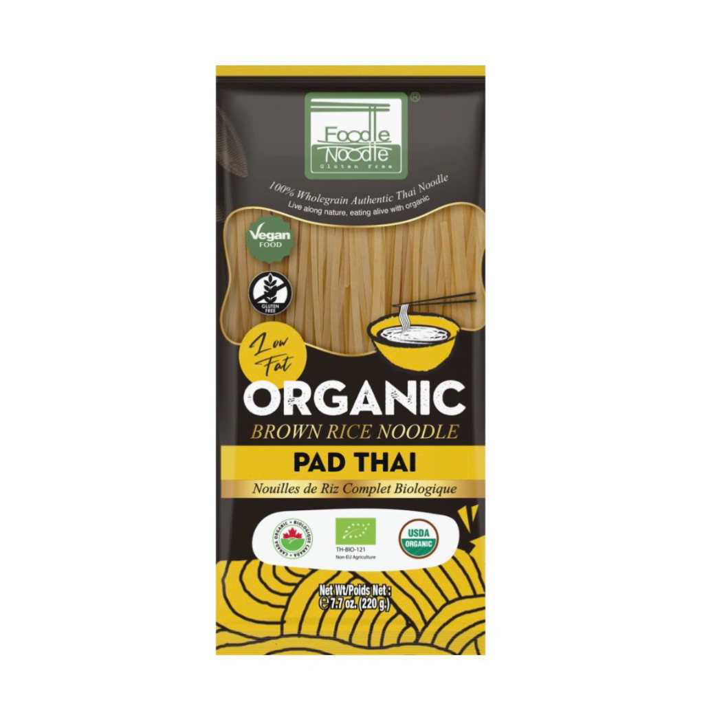 Foodle Noodle Organic Whole Grain Rice Noodle/Brown Rice Noodle Padthai/Riceberry Padthai 220g ผัดไท