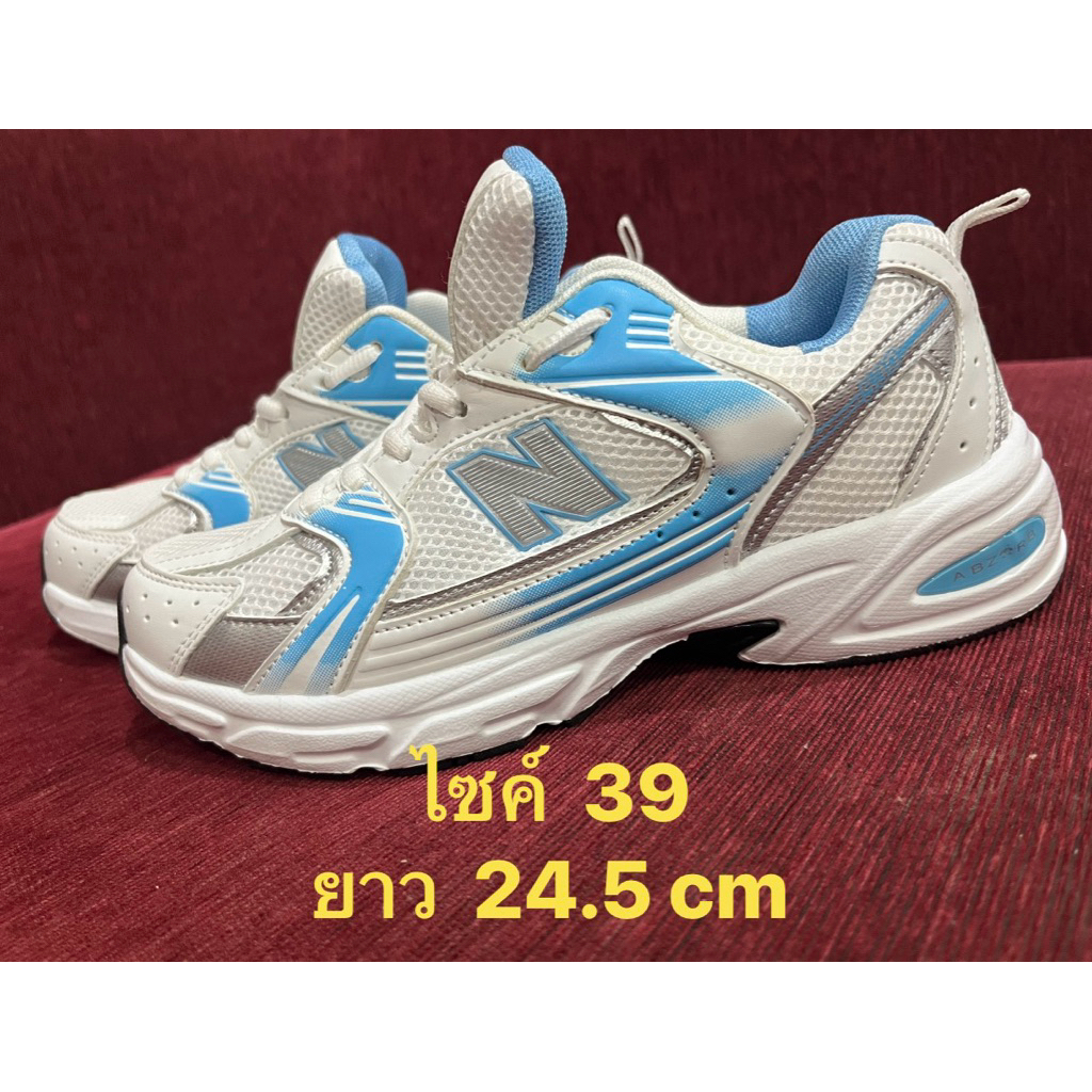 New Balance รุ่น 530 สีขาว-ฟ้า (แบรนแท้ มือสอง)