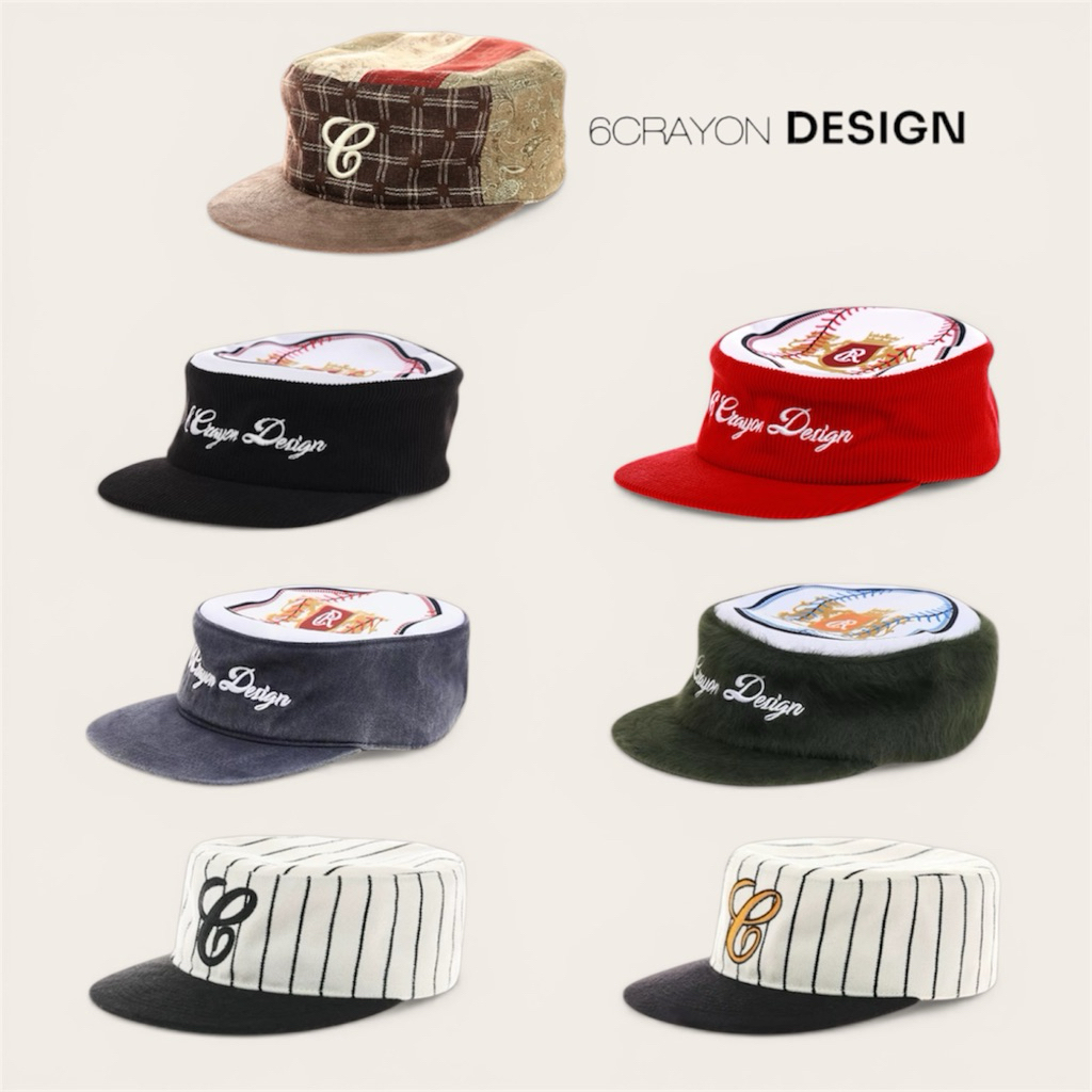 【 6CRAYON 】หมวก Flat Top Casual Baseball Cap ⚾️รายละเอียดด้านล่างค่า