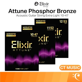 Elixir Attune Phosphor Bronze Acoustic Guitar String สายกีตาร์โปร่ง