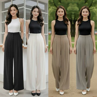PR051 | กางเกงขายาวทรงกระบอกใหญ่(รุ่นจีบหน้า)👖👀 “S-2XL Parinrat Store