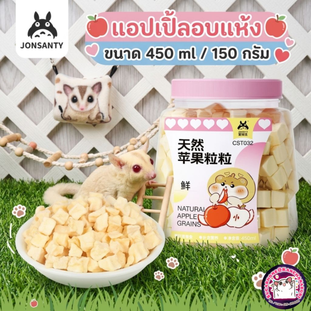 แอปเปิ้ลอบแห้งขนาด 150 กรัม (กระปุก)