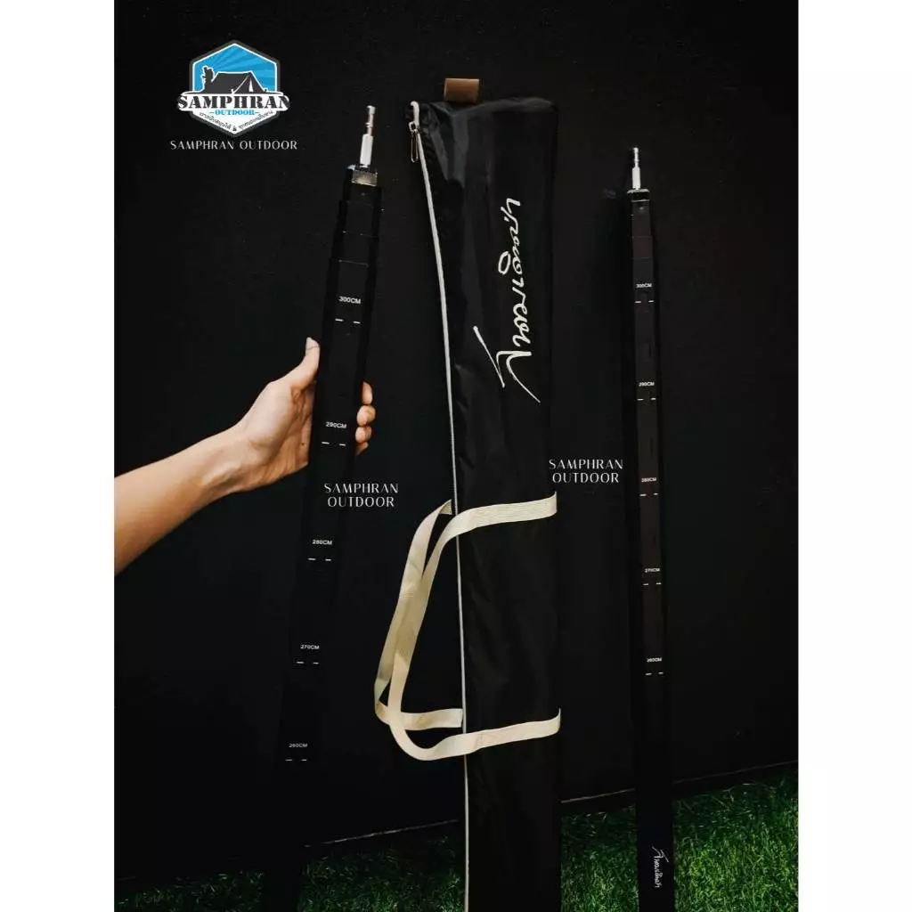 เสาทาร์ปสนามเดินป่า TARP POLE ปรับระดับ 2.6 ถึง 3 เมตร 1 ชุดมี 2 ต้น thumbnail 4
