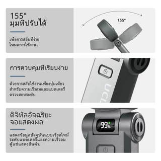 UCLOUDSOME Z35/36 พัดลมพกพา Cooling 5000mAh พับได้ ลมแรง เงียบ ปรับลม 5 ระดับ พร้อมจอ LCD เย็นทันที