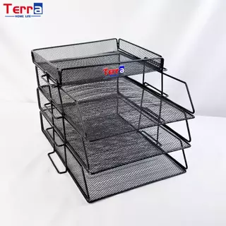 Terra Home Life ชั้นวางเอกสาร เก็บเอกสาร โลหะทั้งหมด 1-7 ชั้น ซ้อนทับได้อย่างอิสระ แข็งแรงทนทาน ถาดเอกสาร a4