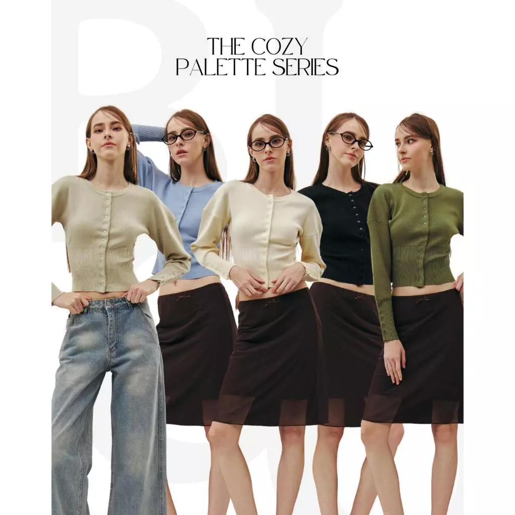 BCLS49 The Cozy Palette Series - คาร์ดิแกนไหมพรม