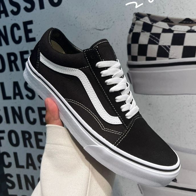 รองเท้าผ้าใบ Vans Old Skool สีดำ ดีไซน์คลาสสิก สีดำ