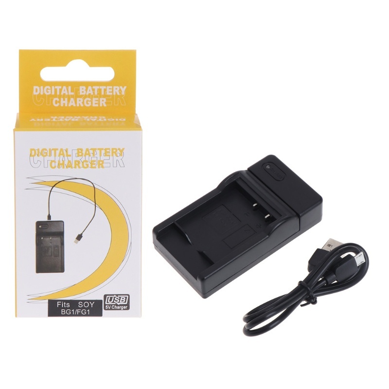 เครื่องชาร์จแบตเตอรี่ USB NP-BG1สำหรับ Sony CyberShot DSC-HX30V DSC-HX20V DSC-HX10V P9JD ใหม่