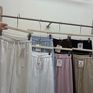 Gang_jeans#26809(K)กางเกงขายาว ทรงขากว้าง เอวยางยืดสไตล์มินิมอล รุ่น Cozy Wide Pants