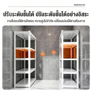 ชั้นวางของ เหล็กทั้งชุด รับน้ําหนัก 500KG แข็งแรง ทนทาน ประกอบง่าย ชั้นวางของครัคม่เป็นสนิม กันน้ำท