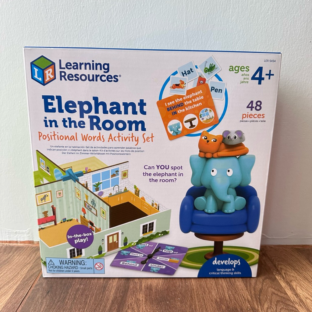 [ของแท้] Learning Resources - Elephant in the Room เกมช้าง เรียนรู้คำบุพบท (Positional Words) เด็ก4ปี+ ฝึกสมอง สังเกต