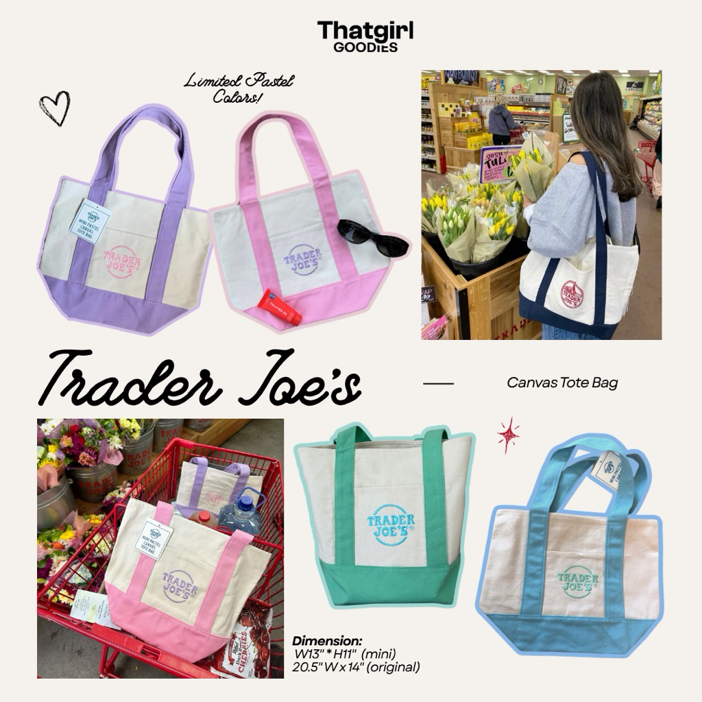 พร้อมส่ง ของแท้🇺🇸| Trader Joe’s Original/Mini Tote Bag