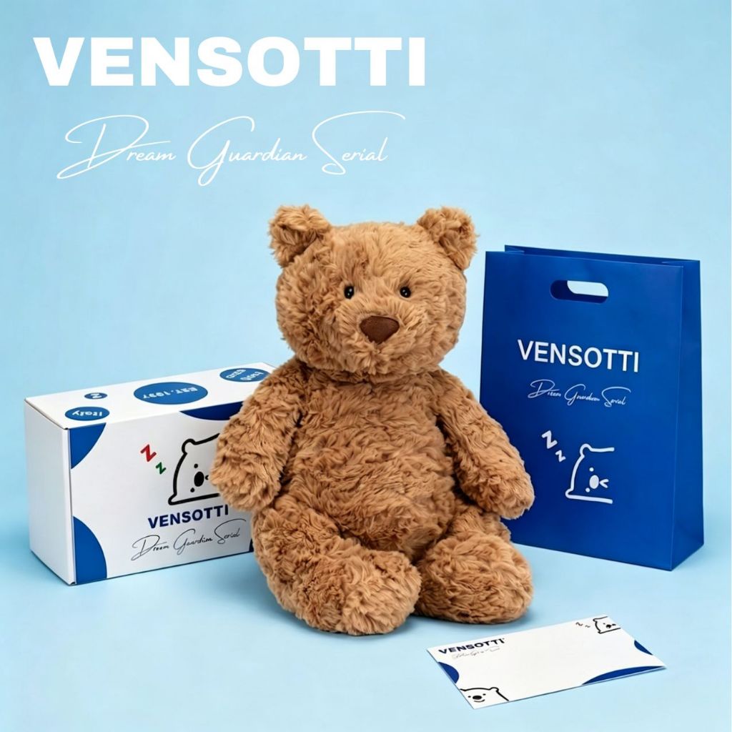 ฟรีกล่องของขวัญ] VENSOTTI Bruno Bear (26/36/42cm) ตุ๊กตาหมี ตุ๊กตากอดนอน นุ่มพิเศษ ของขวัญวันเกิดน่ารัก - Premium Soft