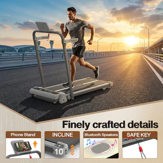ลู่วิ่ง ลูวิ่งไฟฟ้า ลู่วิ่งไฟฟ้าพับได้ mini treadmill ลู่เดิน ปรับได้ มีรีโมท พร้อมจอLCD ใช้พลังงานต่ํา ลู่วิ่งไฟฟ้า