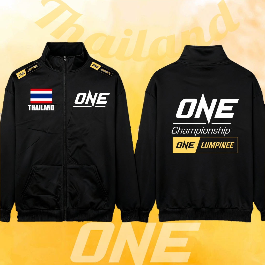 ยืนคอ Cardigan " ONE Fighting Championship " Thailand การแข่งขันชกมวย ยืนคอ Cardigan ผ้า Cotton soft and comfortable